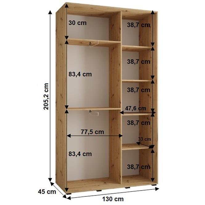 Schrank 45 Canaris 3 130 schwarz/gold