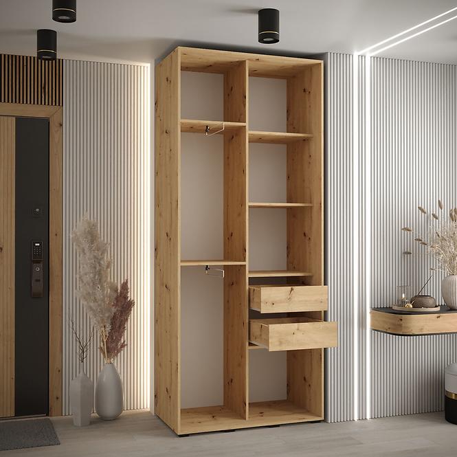 Schrank 45 Canaris 3 140 artisan/weiß/silver