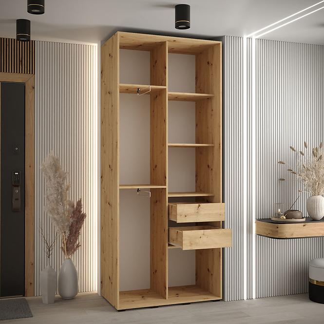 Schrank 45 Canaris 3 140 weiß/artisan/silver