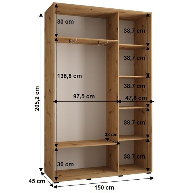 Schrank 45 Canaris 3 150 artisan/schwarz