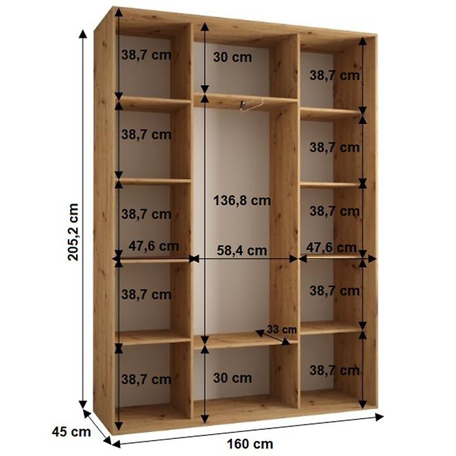 Schrank 45 Canaris 3 160 artisan/schwarz