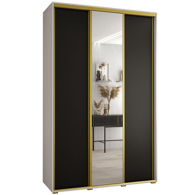 Schrank 45 Canaris 3 160 weiß/schwarz/gold