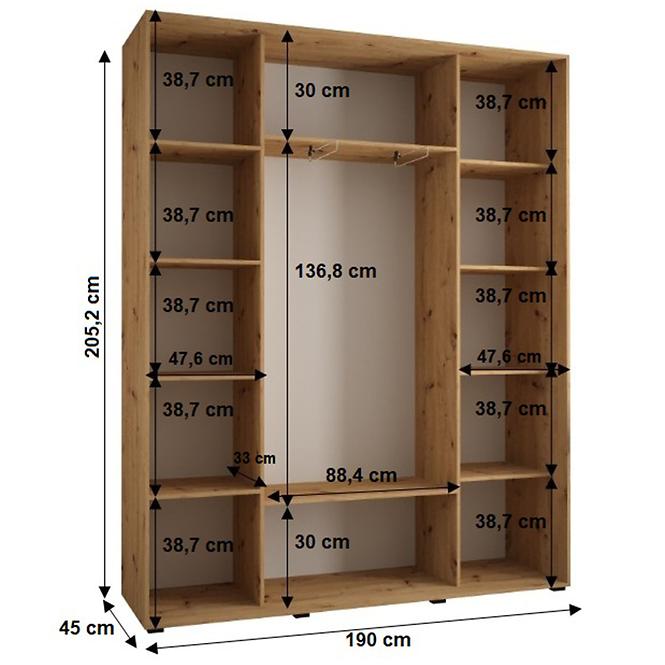 Schrank 45 Canaris 3 190 artisan/schwarz