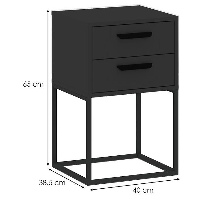 Nachttisch 2S-40 schwarz