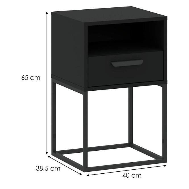 Nachttisch 1S-40 schwarz