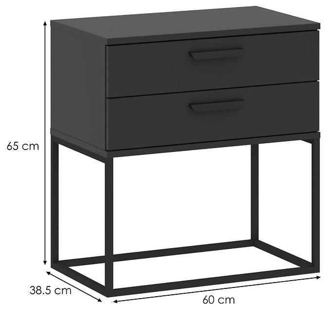 Nachttisch 2S-60 anthrazit