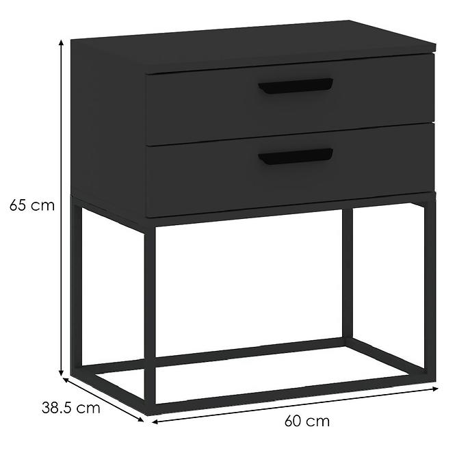 Nachttisch 2S-60 schwarz