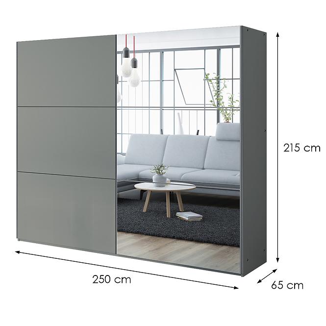 Schrank Vigo 250 platinum / spiegel