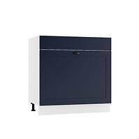 Küchenschrank Adele D80ZL S/1 zasl marineblau matte/weiß