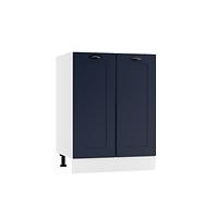 Küchenschrank Adele D60 marineblau matte/weiß