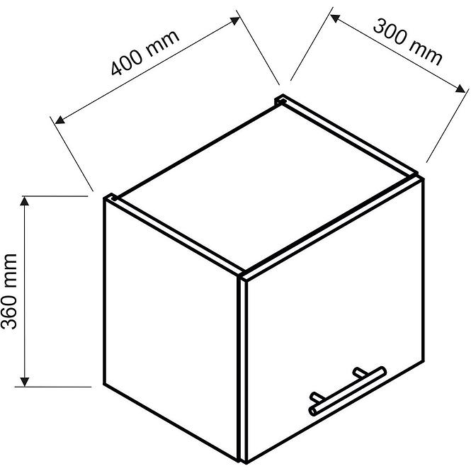 Küchenschrank Adele W40OKGR marineblau matte/weiß