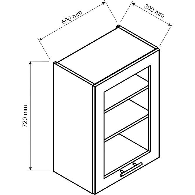 Küchenschrank Adele WS50 PL caffe matte/weiß