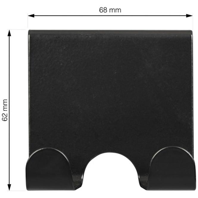 Türhaken Doppelhaken Schwarz Matt