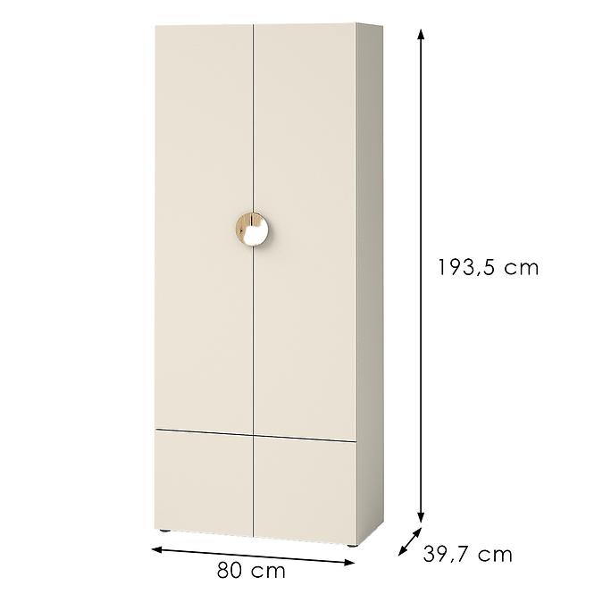 Schrank Melo ME1 Kaschmir/Eiche Artisan