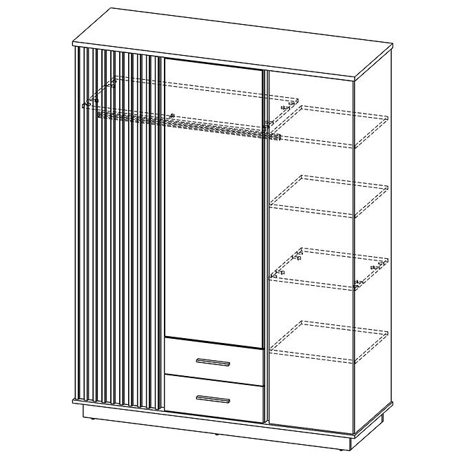 Schrank Lamelo LA15 Eiche Wotan