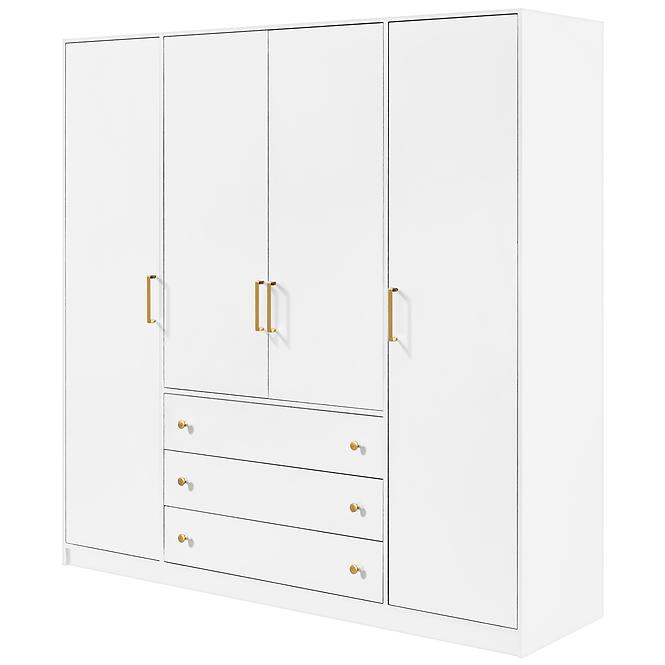 Schrank Bali D4 Retro Weiß