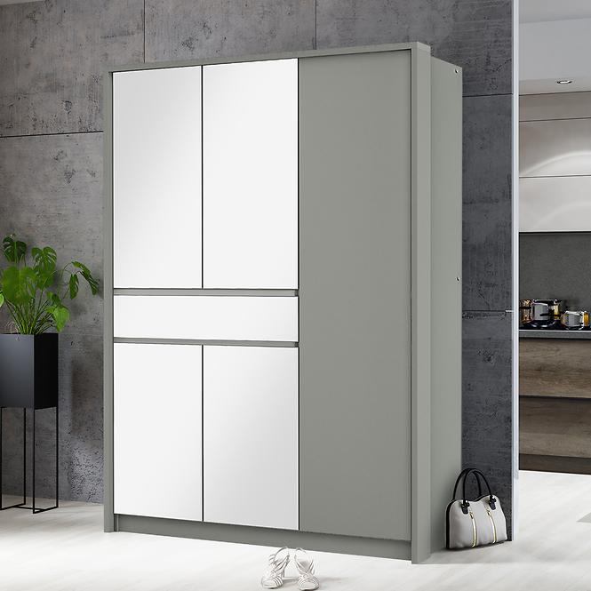 Schrank Split 157 Platinum/Spiegeln