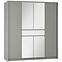 Schrank Split 200 Platinum/Spiegeln