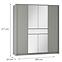 Schrank Split 200 Platinum/Spiegeln,2