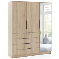 Schrank Bogota 150 Sonoma+Griff Schwarz