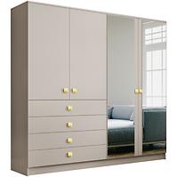 Schrank Bogota 200 Cashmire+Griff Gold