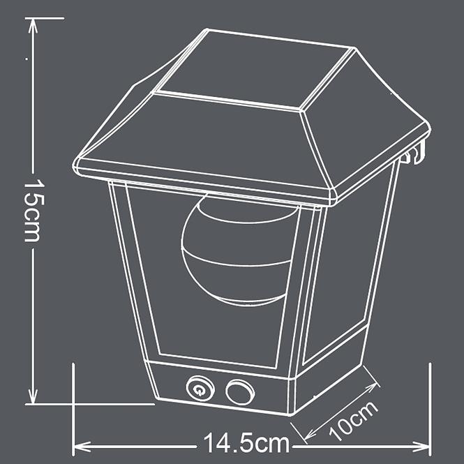 Solar-Wandleuchte mit Bewegungsmelder 46821 Black K1