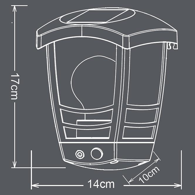 Solar-Wandleuchte mit Bewegungsmelder 46822 Black K1