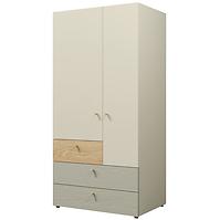 Schrank  Yuki 2 Eukalyptus/Graubeige/Geölte Eiche