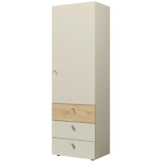 Schrank  Yuki 4 Graubeige/Geölte Eiche