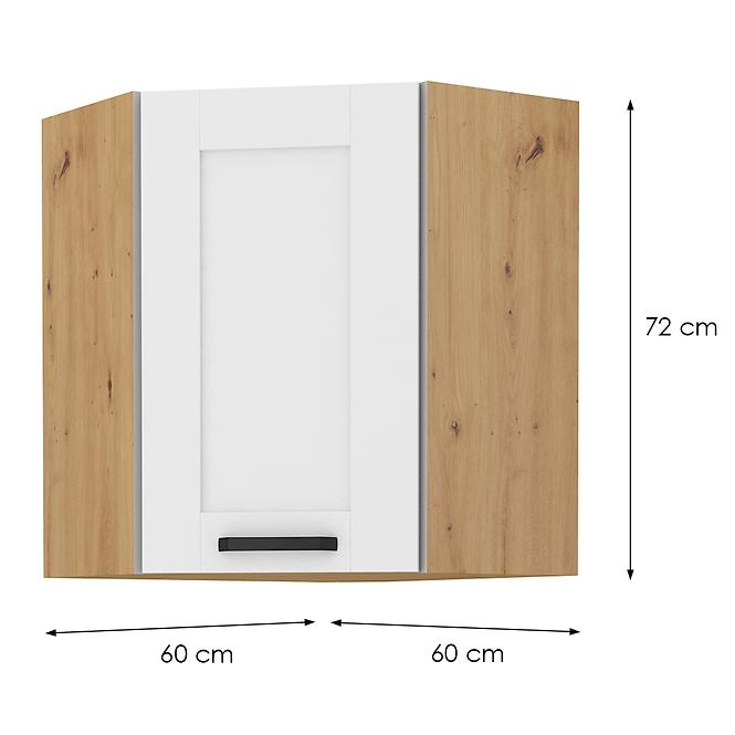 Küchenzeile LUNA WEISS/ARTISAN 60X60 GN-72 2F (45°)