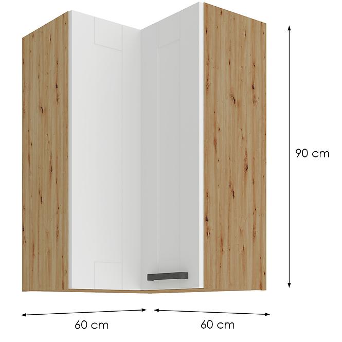 Küchenzeile LUNA WEISS/ARTISAN 60X60 GN-90 2F (90°)