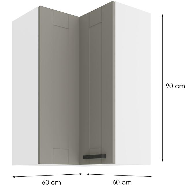 Küchenzeile LUNA CLAYGREY/WEISS 60X60 GN-90 2F (90°)