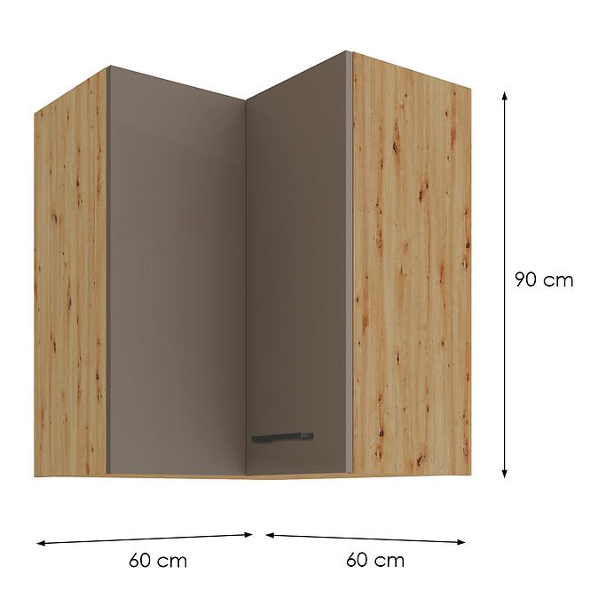 Küchenzeile BOLONIA TRÜFFEL/DĄB ARTISAN 60X60 GN-72 2F (90°)