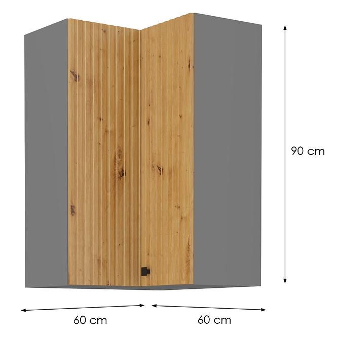 Küchenzeile AVA ARTISAN/Antracyt 60X60 GN-90 2F (90°)