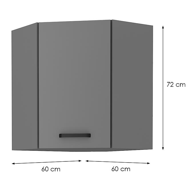 Küchenzeile NESSA Antracyt 60X60 GN-72 2F (45°)