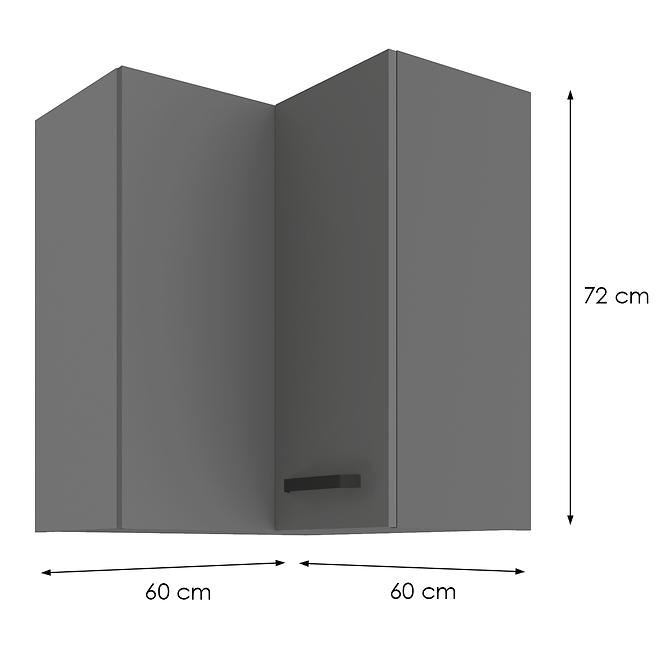 Küchenzeile NESSA Antracyt 60X60 GN-72 2F (90°)