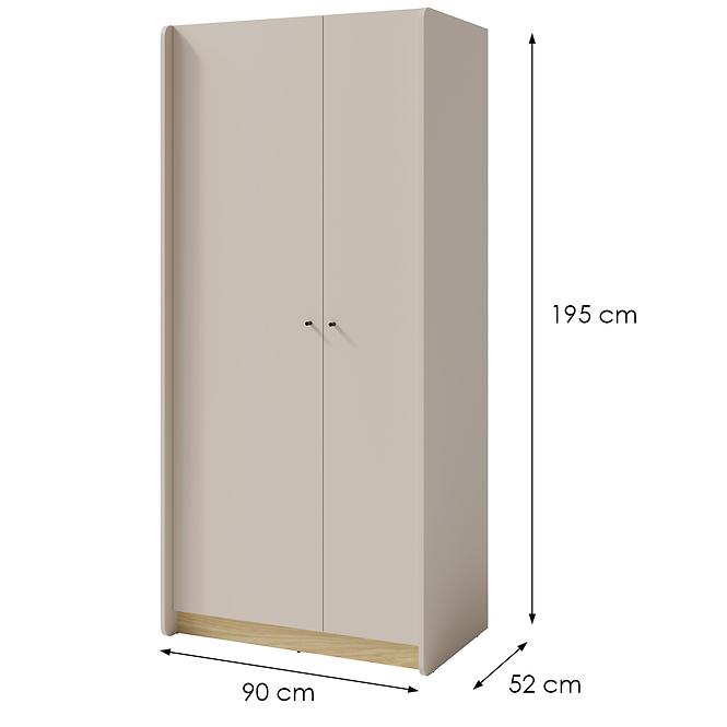 Schrank Alessio AE3 2D Beige /Eiche