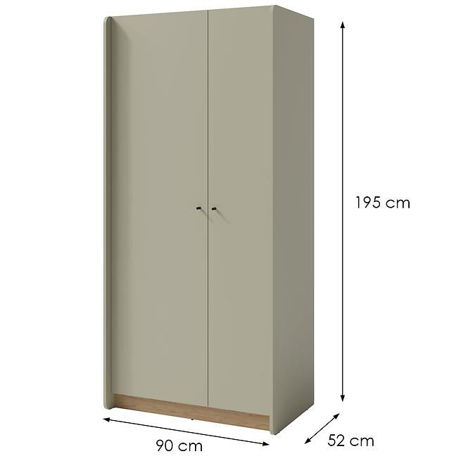 Schrank Alessio AE3 2D Eukalyptus V/Eiche Baltic