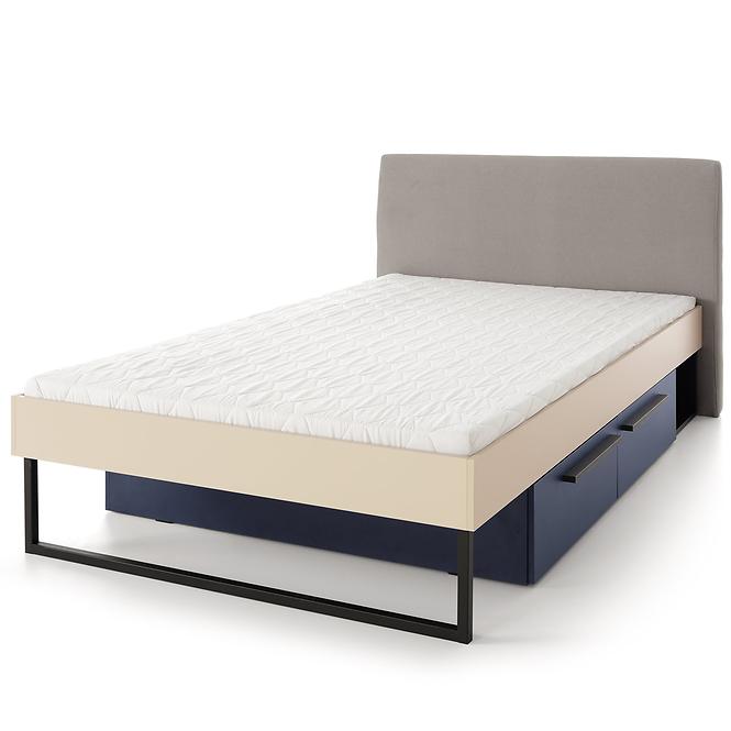 Bett Sergio SE13  120 Beige/Dunkelblau