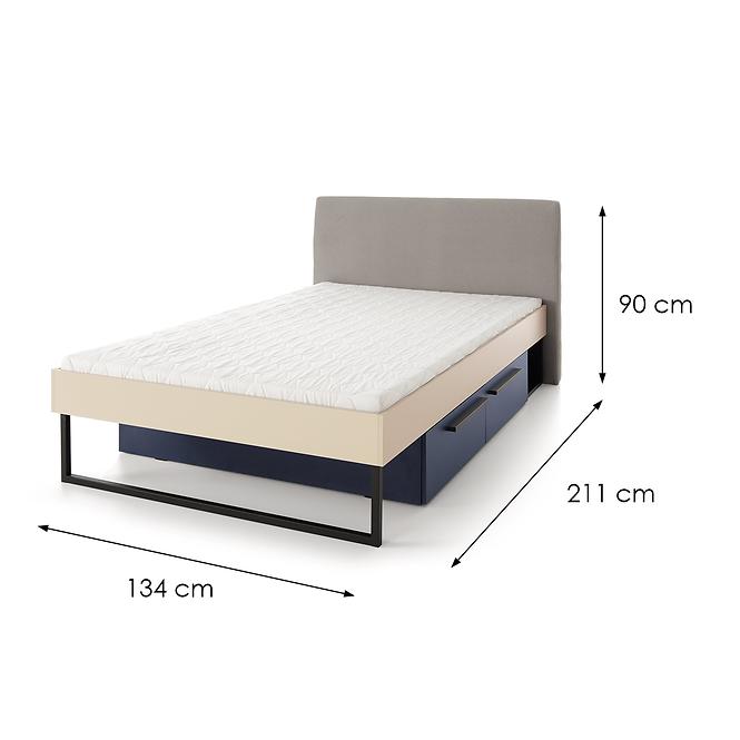 Bett Sergio SE13  120 Beige/Dunkelblau