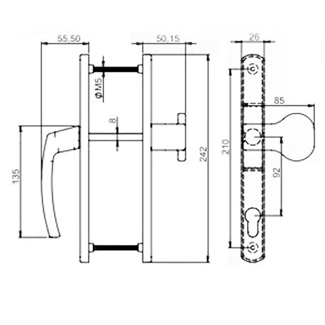 Türgriff PVC weiß