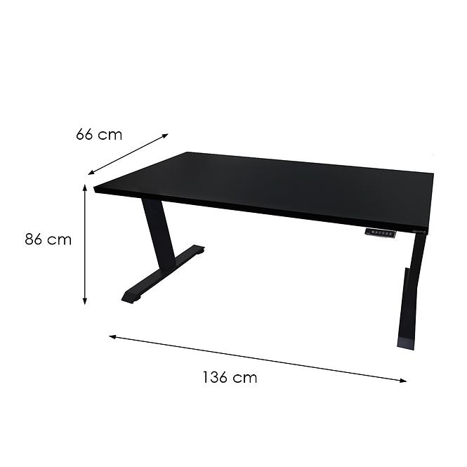 Gaming-Schreibtisch Low Elektr. Schwarz 136x66x1.8 Modell 0