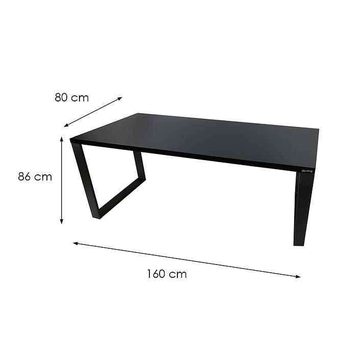 Gaming-Schreibtisch Top Loft Schwarz 160x80x3.6 Modell 0