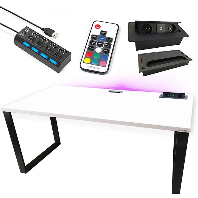 Gaming-Schreibtisch Top Loft Weiß 160x80x3.6 Modell 3