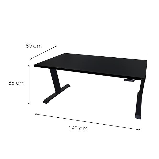 Gaming-Schreibtisch Low Elektr. Schwarz 160x80x3.6 Modell 0