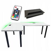 Gaming-Schreibtisch Ecke Top Weiß 202x136x2.8 Modell 2