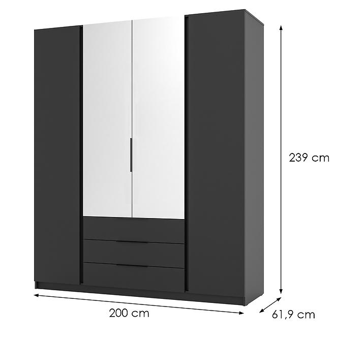 Schrank Kaja BL/BL 2F 2 Spiegel 3S