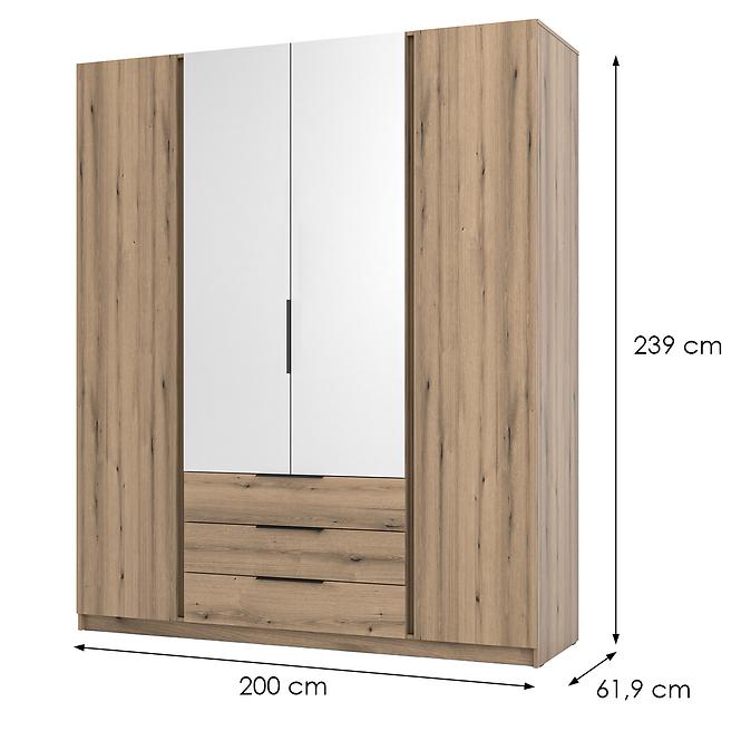 Schrank Kaja EV/EV 2F 2 Spiegel 3S