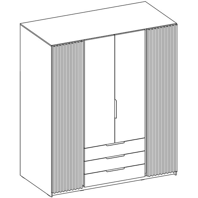 Schrank Kaja BL/EV-BL 2 LAM 2F 3S