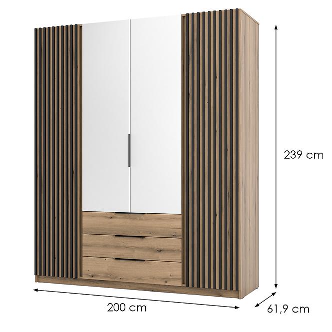 Schrank Kaja EV/EV-BL 2LAM 2 Spiegel 3S